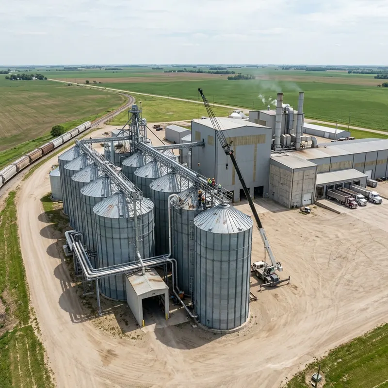 Construção e montagem de silos e fábricas de ração industrial